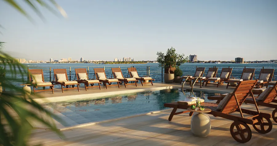 Villa Miami floating pool
