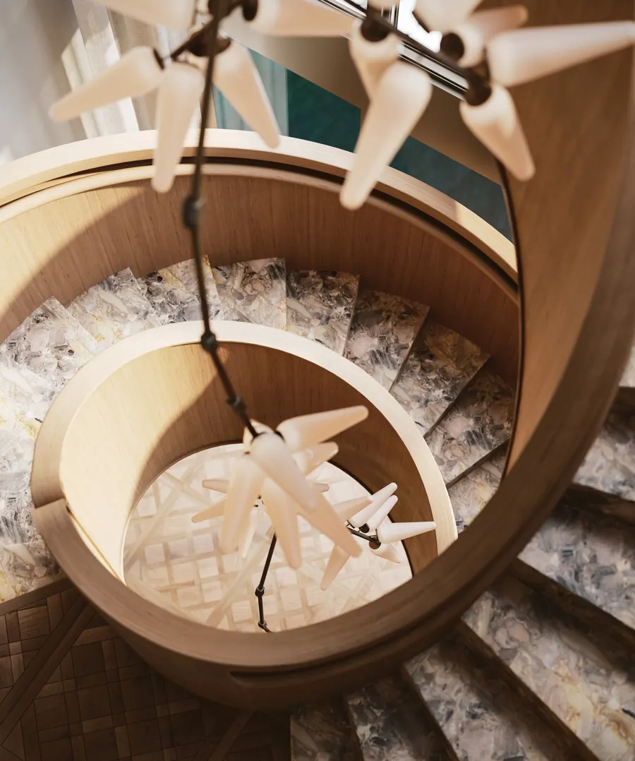 Villa Triplo grand staircase