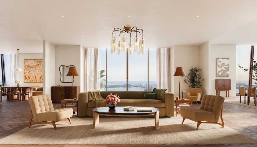 Villa Triplo penthouse living room