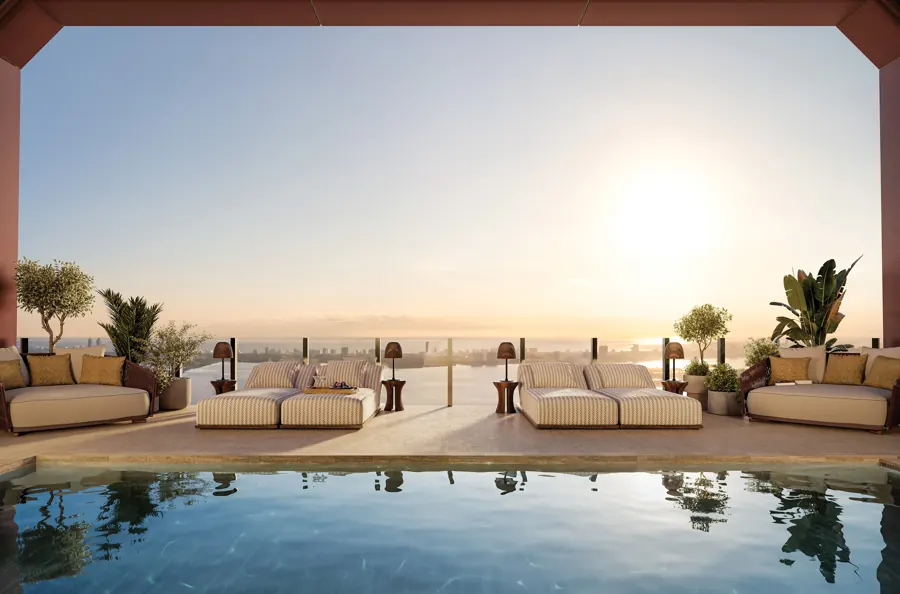 Private pool deck